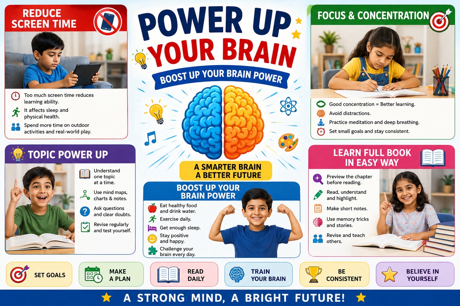 Reduce screen time and focus training for kids